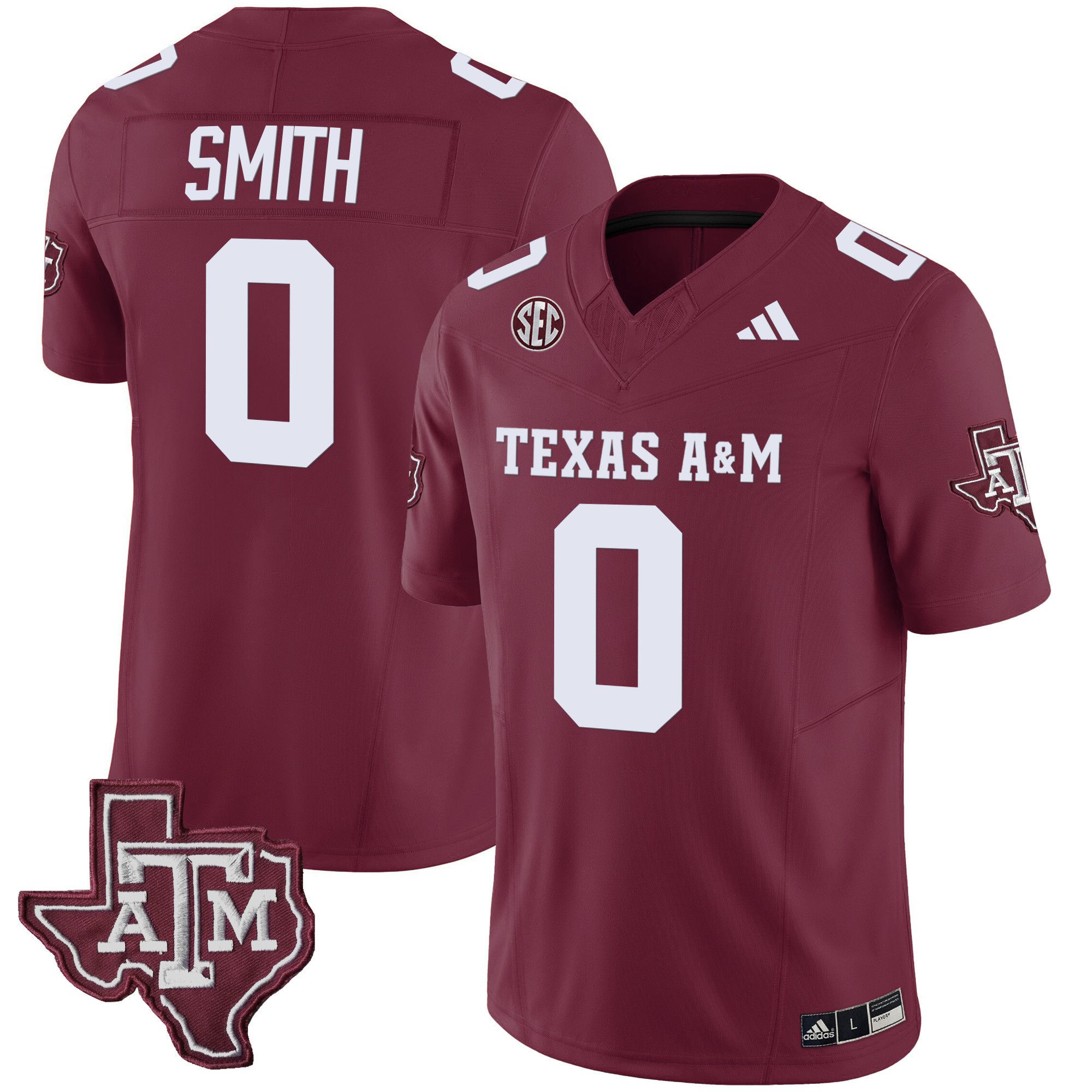 Men Texas A&M Aggies #0 Smith Red 2024 Vapor Limited NCAA Jersey style 1->indianapolis colts->NFL Jersey